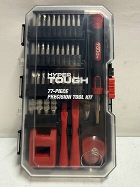 42429 Hyper Tough 77 Pc Precision Tool Kit With Carry Case Brand New In Box