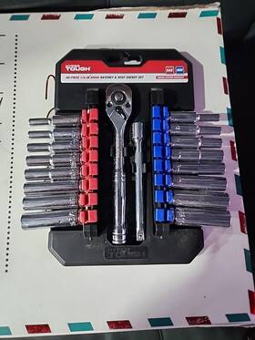 Hyper Tough 820909058205 20-piece 1/4 Inch Drive Ratchet Deep Socket Set Dr Reversible Pear Head Hyper Tough 820909058205 20-piece 1/4 Inch Drive Ratchet Deep Socket Set Dr Reversible Pear Head