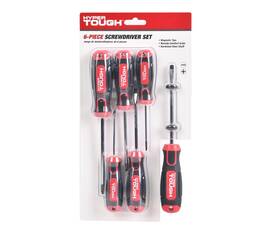 Ht200101 Hyper Tough Heavy-duty 6-piece Full Size Steel Philip And Slotted Screwdriver Set V