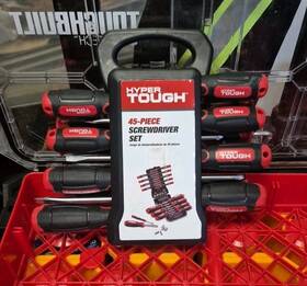 Ht20191017 Hyper Tough 45 Piece Screwdriver Set Standard And Precision W Sockets Tools Case