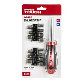 Ts60294a Hyper Tough 14-in-1 Alloy Steel Nut Driver Screwdriver Set