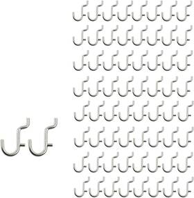 Ih-pha100 I-fkm 100pcs Metal Pegboard J Hook Accessories Peg Board Wall 1/2 Inch Sliver