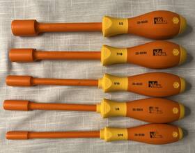 35-9330-31 Ideal 35-9336 Electrical 32 34 35 5 Pc. Sae Insulated Nut Driver Set Germany