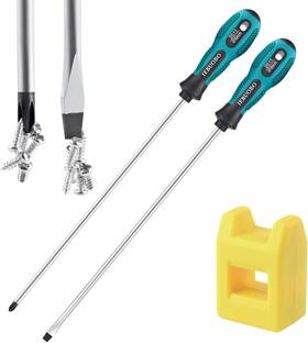 Hgh-883334 Iebuobo 12-inch Long Screwdriver Magnetic Tip Cross Head Flat No.2 2pac