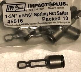 Impact 738226455167 Ivy Classic 45516 3/8 X 1-3/4 Inch Non-magnetic Spring Nut Setter Plus 10pk