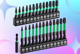 T7-t40 Impact Mhzt-1 27pcs S2 Steel Torx Bit Set 1 Inch &2 Security Magnetic