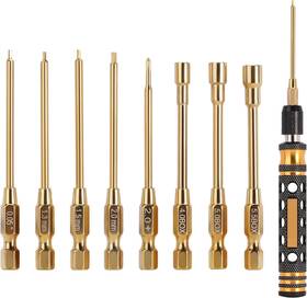 Injora 313038399399 8 In 1 Rc Hex Screwdriver Nut Driver And Phillips Tool Set 1/4