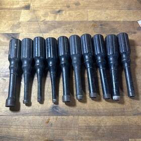 27sw Insulated Tools Co. Rare Usa Cohardite Nut Driver Set 10 Piece Black Vintage