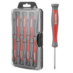Intertool 822203347009 Precision Screwdriver Set 7pc Magnetic Mini Screw Drivers Flathead Phill