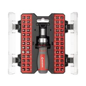 Intertool 822203353000 53 Pcs Ratcheting Screwdriver Set 52 Bits High Strength Chrome Vanadium Ste