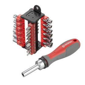 Intertool 822203374005 31-piece Ratchet Screwdriver Set Sae And Metric Multi-bit Socket
