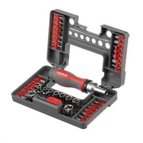 Intertool 822203638008 38piece Ratchet Screwdriver Set Bits And Sockets Multi All In One Tool Compact Sto