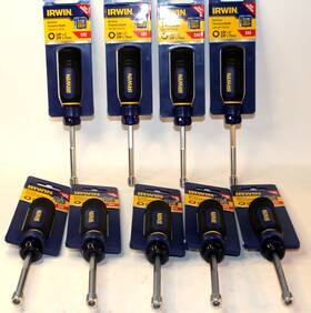 Irwin 042526946851 Nos 1/4 Inch X 3 Sae Nut Driver Screwdriver Lot Of 9 Mechanic Tool