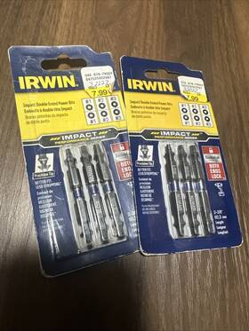 1882353 Irwin 2-3/8 Inch #1 #2 #3 Impact Double-ended Power Bits Lot Of 2