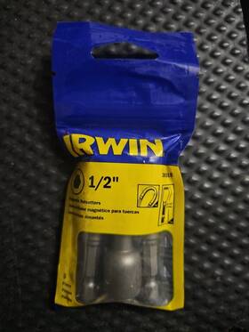 3051018 Irwin Lot Of 2 3-pc 1/2 Inch Magnetic Nutsetter #3051018 - 2-9/16 Long Hex Shank 3051018 Irwin Lot Of 2 3-pc 1/2 Inch Magnetic Nutsetter #3051018 - 2-9/16 Long Hex Shank