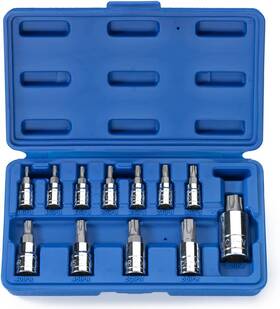 J&r Quality Tools 313043485407 12 Pc 5-point Star Torx Tamper Proof Security Bit Socket Set
