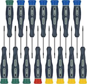 Jaitejia 744110377248 15 Pcs Small Screwdriver Set With S2 Steel Rod Phillips Slotted Torx