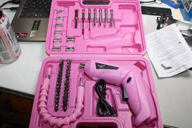 Ty-0101 Jenabom Electric Screwdriver 45pcs 3.6v Pink Usb Small Power Rechargeable