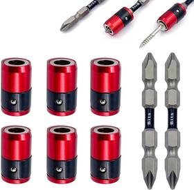 Jfogo 313049362382 6 Pieces Magnetic Screw Ring Holders With 2 Ph2 Screwdriver Bit Set