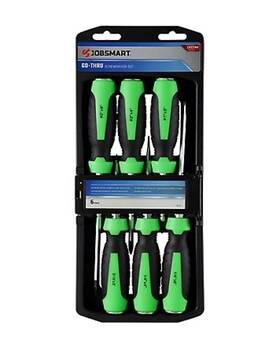 Lc220601 Jobsmart Go-thru Screwdriver Set Slotted And Phillips 6 Piece