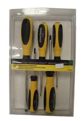 Ty24803 John Deere 5-piece Professional Screwdriver Set -