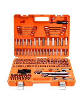 Ju Jian Tec 652569768107 Mechanics Tools Kit And Socket Set 201 Piece Sae Metric 1/2ftft 1/4ftft 3/8ftft D