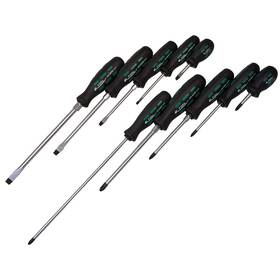 K Tool International 769622160003 16000 Series Screwdriver Set For Garages Repair And Diy Triangular Grip No