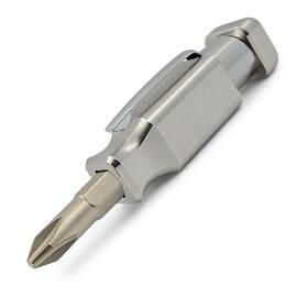K20 Tools 426882960646 Pocket Screwdriver With Magnet And Clip - Double Ended Phillips Flat Head