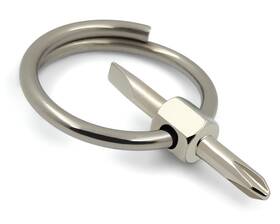 K20 Tools Keychain-screwdriver-bit#1 Keychain Screwdriver Tiny Bit With Phillips And Flat Head - Small Pocket Edc
