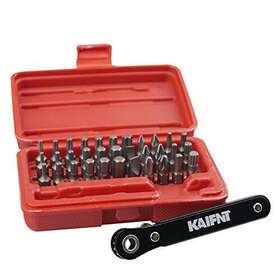 K402 Kaifnt 840052804023 Screwdriver Bit Set With Mini Ratchet Wrench 1/4-inch Drive 34-piece