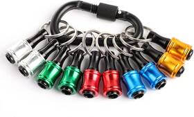 Is30878b-10-12-1425476954 Katerk 10pc Portable Bit Holder Keychain 1/4in Hex Shank Screwdriver Clip F