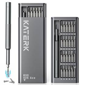 Katerk Sy-is45776gy-us-fba 25-in-1 Small Screwdriver Set - Precision Mini Eyeglass Repair Tool Kit With