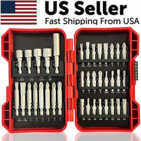 Kt8054 Keegan Tools 37 Piece Impact Screwdriver Bit Set Nut Driver Torx Phillips Tool Magnetic Drill