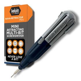 Kelvin 628110995940 Tools Retractor Mini Precision Screwdriver Set 6 In 1 Upgraded Retract-a-bit