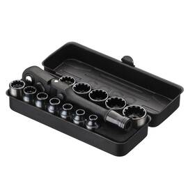 As-80713 Kesi Tool Socket Set 13-piece 1/4 Inch Dr Quick Release Ratchet Flex Locking Head