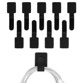 A17090 Kinbom 30pcs Adhesive Cable Ties Black Double Coated Tissue Tape Zip Tie Loop Wire