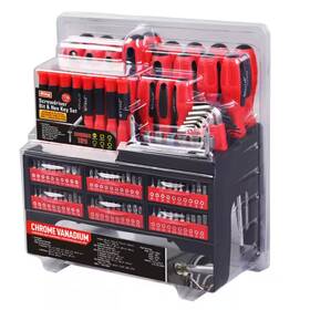 King 744759381293 Screwdriver And Bit Set With Storage Rack 100-piece