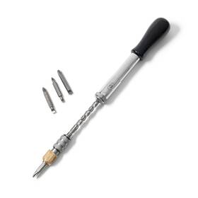 Gw08c03-11 Kings County 12 Inch Yankee Screwdriver Push Type Screw Driver Double-sided Philips Flathead Bits