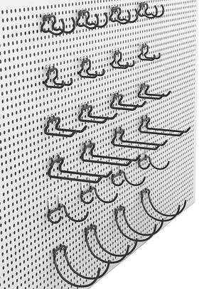 Kinomi 796647199961 24 Pack Pegboard Hooks Heavy Duty Drill Holder Power Black