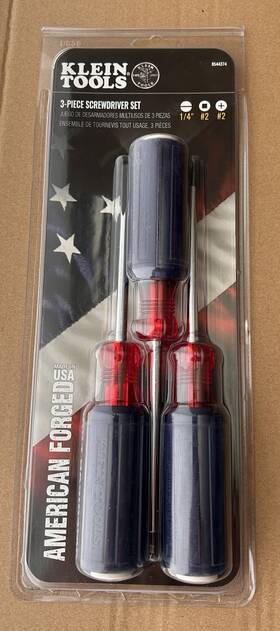 8544374 Klein Tools 092644300035 American Forged 3 Piece Screwdriver Set