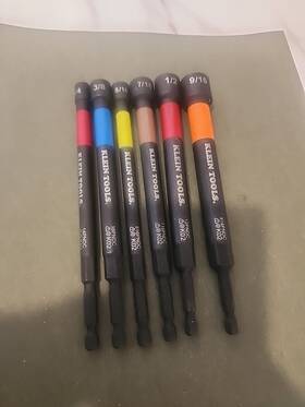 Inv103 Klein Tools 092644329302 5 Inch Sae Magnetic Impact Nut Setter Set 32930 6-piece