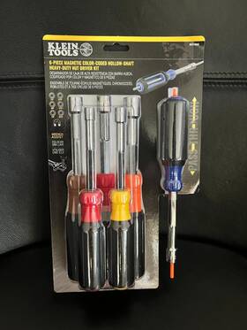 65411mag Klein Tools 092644652516 6pc Magnetic Color-coded Heavy-duty Nut Driver Kit New