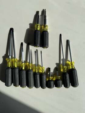 Klein Tools 313101695694 10 Pieces Screwdriver Set Cushion-grip Made In Usa