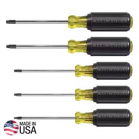 Klein Tools 313108468413 5-piece Torx Screwdriver Set- Cushion Grip Handles Made In Usa