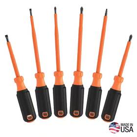 Klein Tools 313110316320 Screwdriver Set 1000 Volt Insulated 6-piece