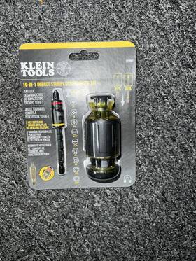 32308f Klein Tools New - 10-in-1 Impact-rated Stubby Driver Set With Flip Socket