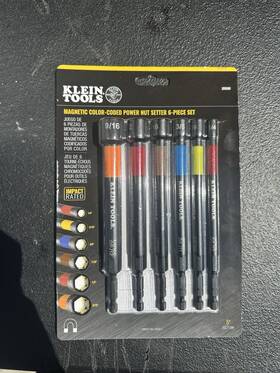 32920g Klein Tools Magnetic Color-coded Power Nut Setter 6-piece Set