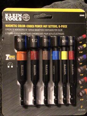32946s Klein Tools New Sealed 4 Inch Magnetic Power Nut Setter Set 6 Pieces