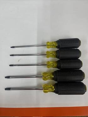 Klein Tools 445019730716 5-piece Torx Screwdriver Set- Cushion Grip Handles Usa T15 20 25 27
