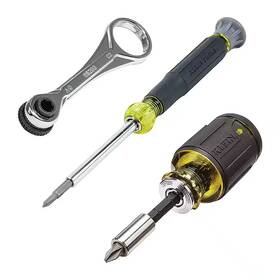 Klein Tools 445026768757 Multi-bit Screwdriver And Mini Ratchet Tool Set 3-piece